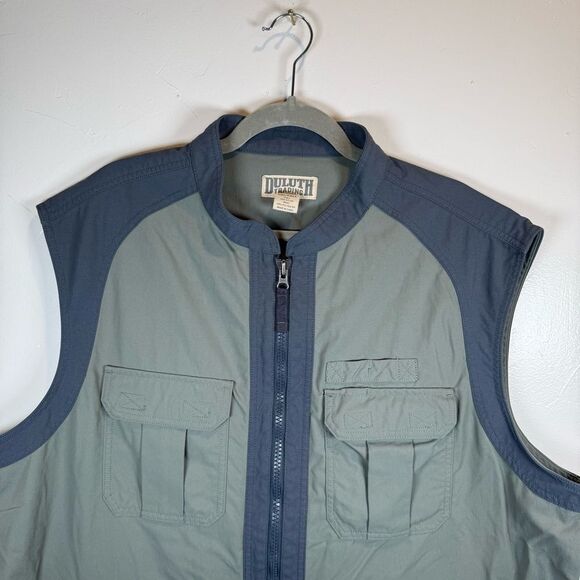Duluth Men's Dry on the Fly Gray Green Vest Size 2XL Tall - Picture 2 of 16